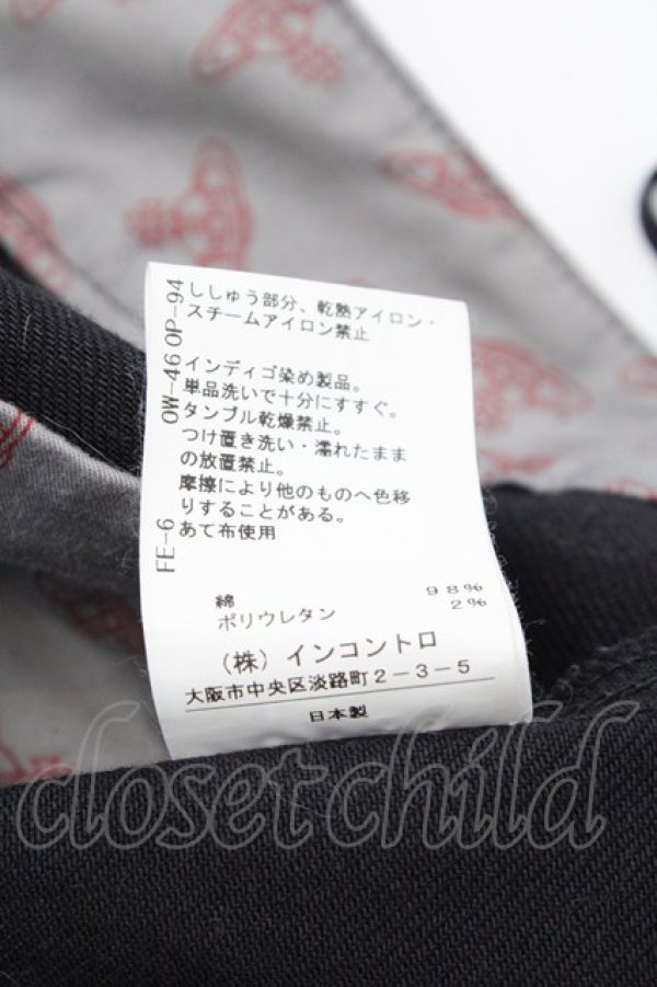 画像8: ヴィヴィアンウエストウッド 中古 / デニムトラウザーズ 1 ブラック  Y-25-08-20-047-pa-SZ-ZY (8)