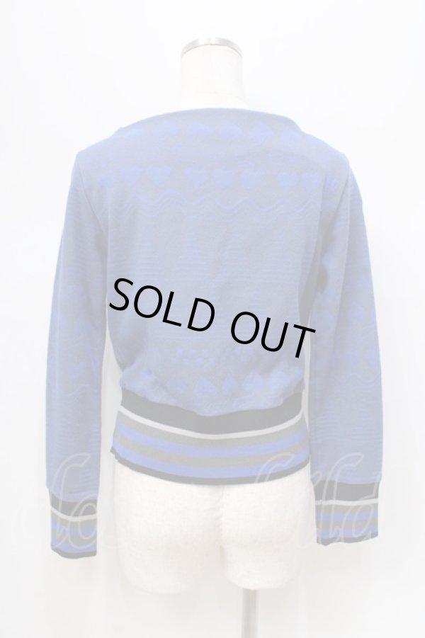 画像3: ヴィヴィアンウエストウッド 中古 / ハートジャガードニットスウェット 2 青  Y-25-08-20-048-to-SZ-ZY (3)