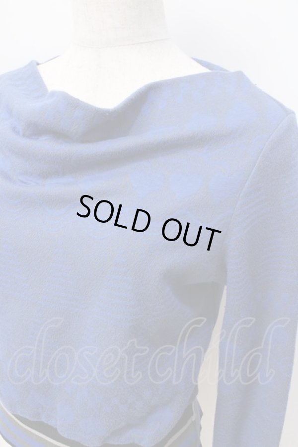 画像4: ヴィヴィアンウエストウッド 中古 / ハートジャガードニットスウェット 2 青  Y-25-08-20-048-to-SZ-ZY (4)