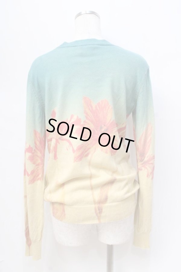 画像3: ヴィヴィアンウエストウッド 中古 / 花柄グラデーションニット 2 グリーン×イエロー  Y-25-08-20-049-to-SZ-ZY (3)