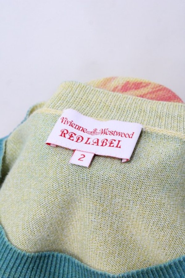 画像5: ヴィヴィアンウエストウッド 中古 / 花柄グラデーションニット 2 グリーン×イエロー  Y-25-08-20-049-to-SZ-ZY (5)