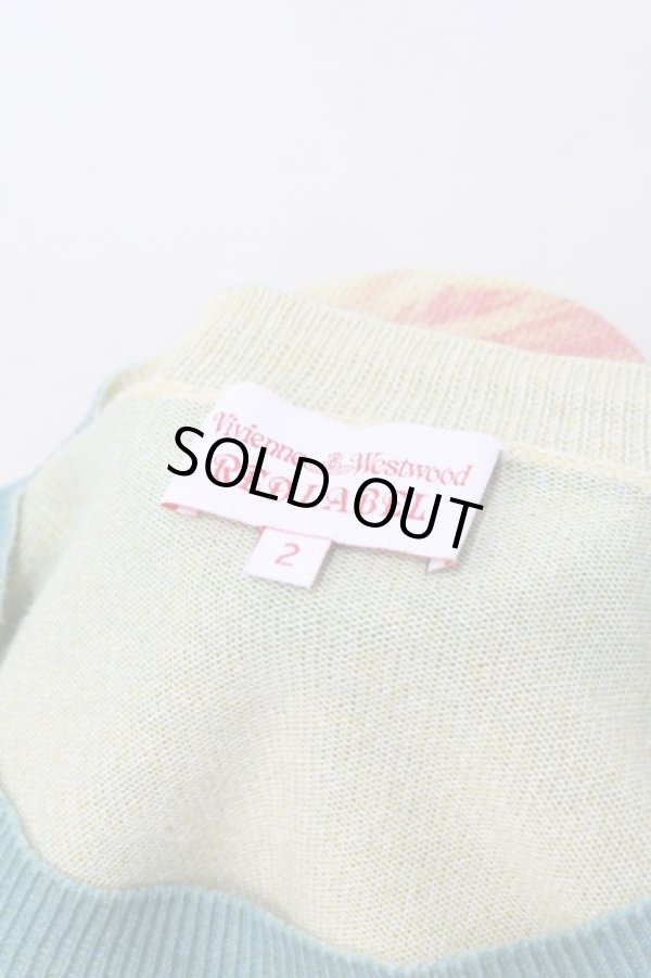 画像5: ヴィヴィアンウエストウッド 中古 / 花柄グラデーションニット 2 グリーン×イエロー  Y-25-08-20-049-to-SZ-ZY (5)