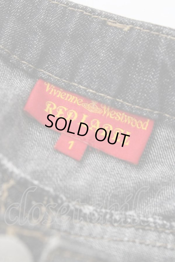 画像6: ヴィヴィアンウエストウッド 中古 //デニムミニスカート 1 黒  Y-25-08-20-052-sk-SZ-ZY (6)