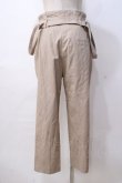 画像3: ヴィヴィアンウエストウッド 中古 / ヴィンテージ強撚ツイルドライワッシャーサスペンダー付キスリムトラウザーズ 01 ベージュ  Y-25-08-20-055-pa-SZ-ZY (3)