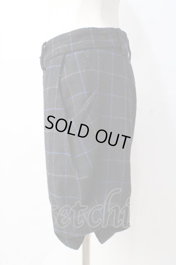 画像2: ANGLOMANIA 中古 / 格子チェックパンツ 38 黒  Y-25-08-20-056-pa-SZ-ZH (2)