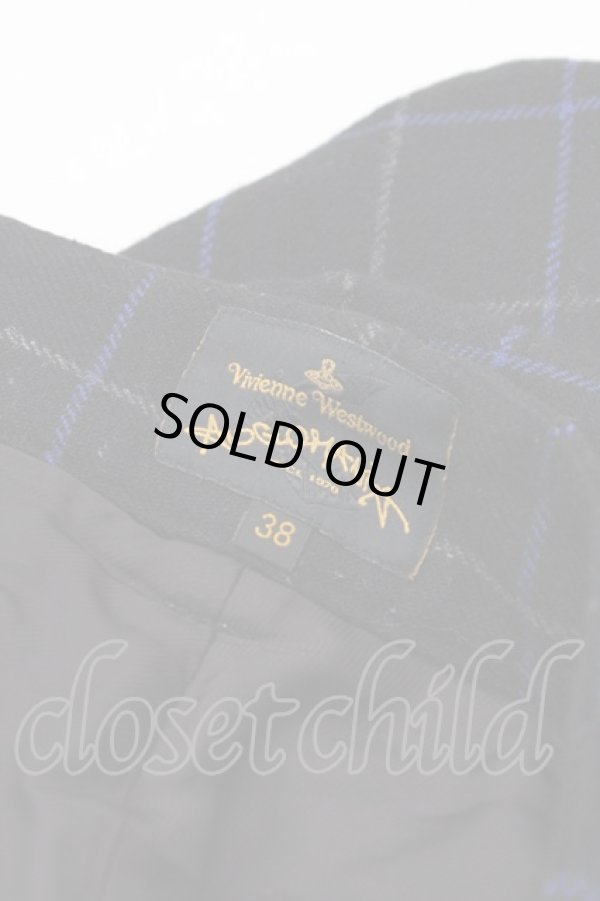 画像5: ANGLOMANIA 中古 / 格子チェックパンツ 38 黒  Y-25-08-20-056-pa-SZ-ZH (5)