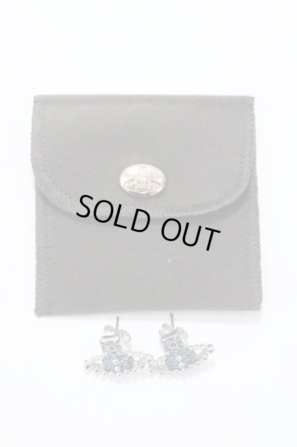 画像4: ヴィヴィアンウエストウッド 中古 / LENA BAS RELIEF EARRINGS   シルバー×ブルー  Y-25-08-20-001-er-SZ-ZY (4)