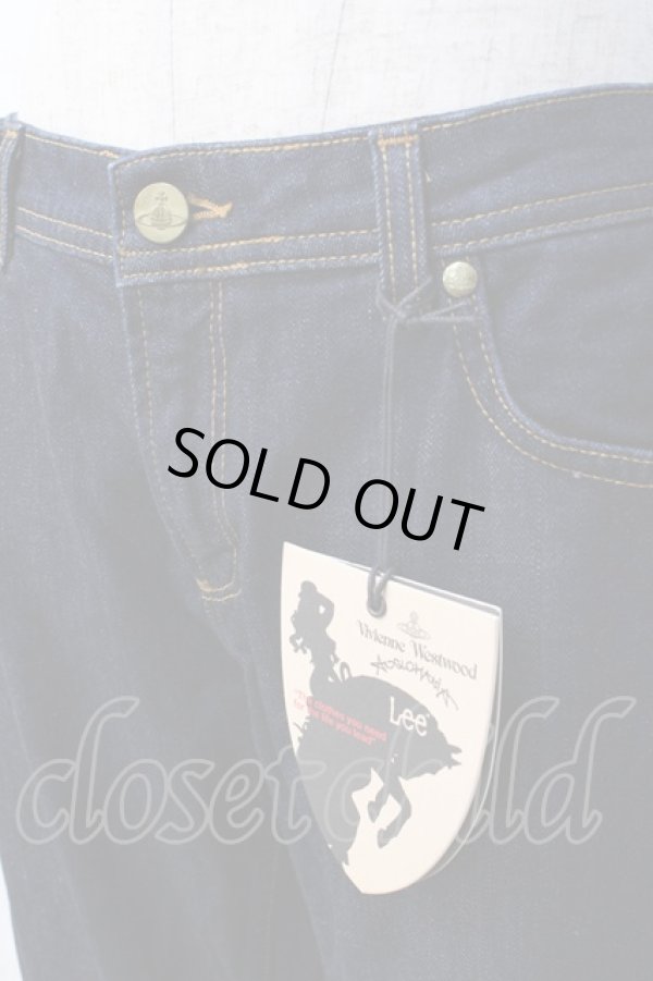 画像5: ヴィヴィアンウエストウッド Anglomania and Lee 中古 / オーブ刺繍デニムパンツ  インディゴ  Y-25-08-20-060-pa-SZ-ZH (5)