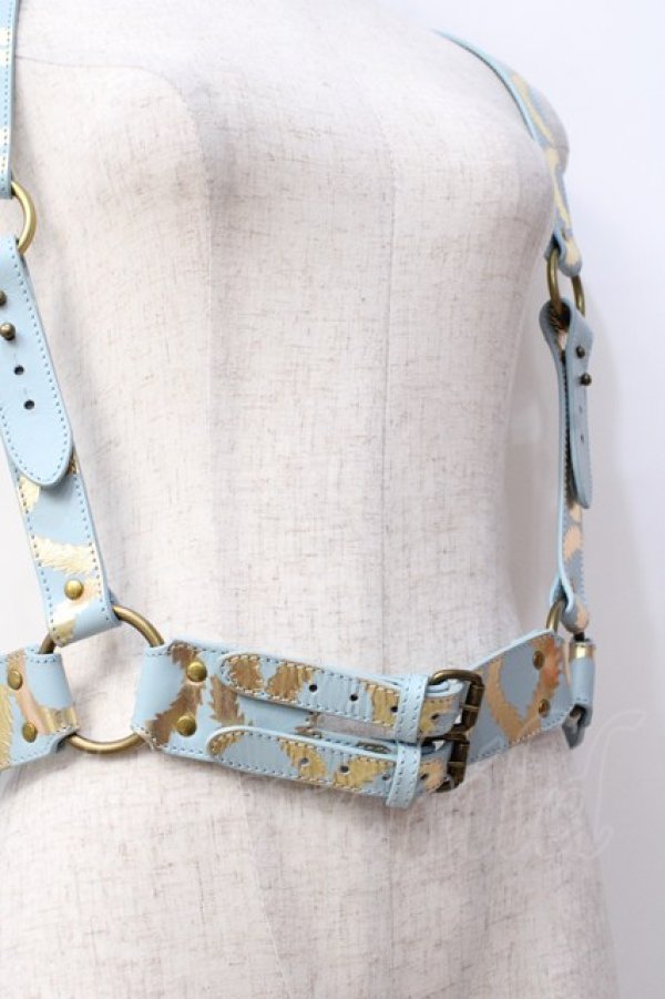 画像6: ヴィヴィアンウエストウッド 中古 / スクイグルワールズエンドボンテージハーネス  サックス×ゴールド  Y-25-08-20-065-gd-SZ-ZY (6)