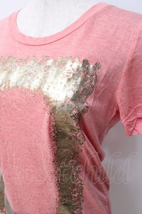 画像4: ヴィヴィアンウエストウッド 中古 / オーブ額縁Tシャツ 2 ピンク  Y-25-08-20-066-to-SZ-ZH (4)