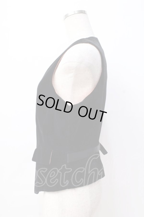 画像2: ヴィヴィアンウエストウッド 中古 / 別珍ベスト 12 ブラック  Y-25-08-20-068-jc-SZ-ZH (2)