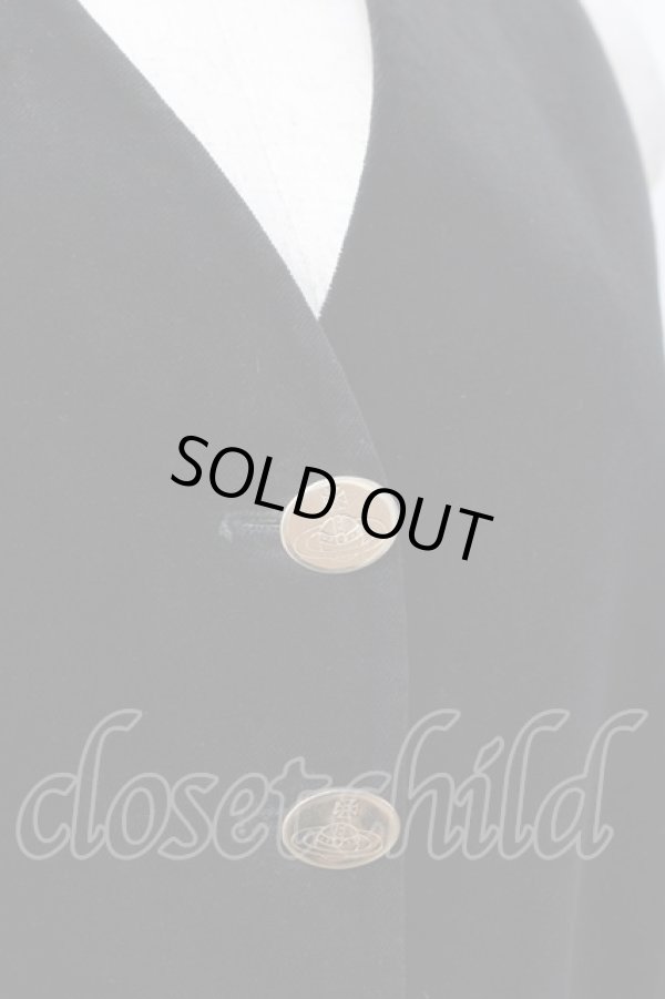 画像5: ヴィヴィアンウエストウッド 中古 / 別珍ベスト 12 ブラック  Y-25-08-20-068-jc-SZ-ZH (5)