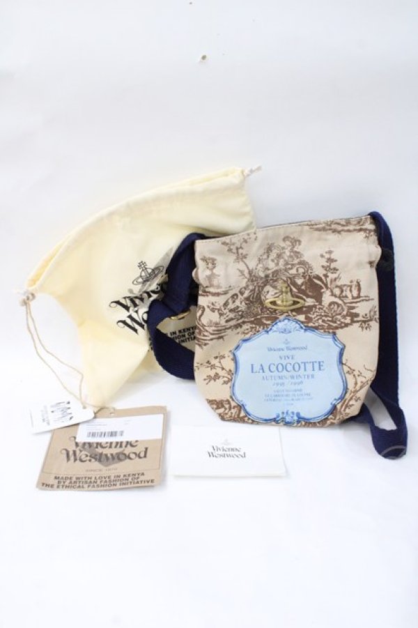 画像5: ヴィヴィアンウエストウッド 中古 / POMADOUR MINI SACK  ベージュ  Y-25-08-20-012-ba-SZ-ZY (5)