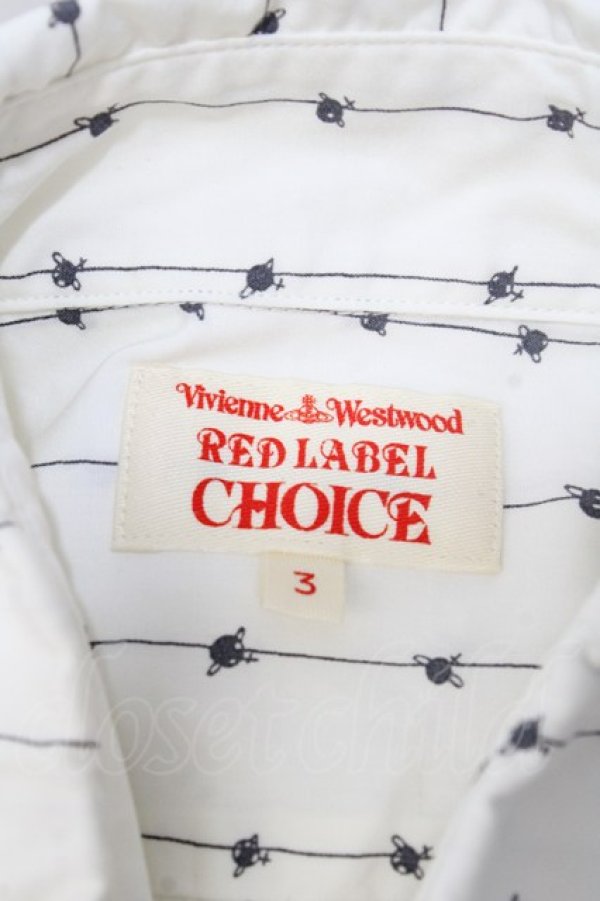 画像5: ヴィヴィアンウエストウッド 中古 / 単色オーブ刺繍ブラウス 3 ホワイト  Y-25-08-20-015-to-SZ-ZY (5)