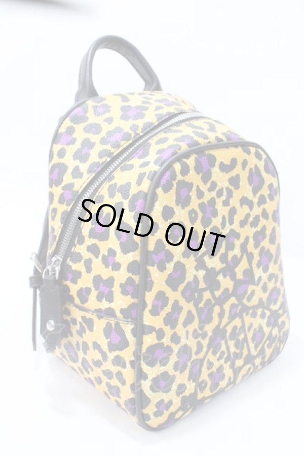 画像2: ヴィヴィアンウエストウッド 中古 / ANNIE MINI BACKPACK  イエロー×パープルレオパード  Y-25-09-07-052-ba-IG-ZY (2)