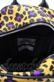 画像5: ヴィヴィアンウエストウッド 中古 / ANNIE MINI BACKPACK  イエロー×パープルレオパード  Y-25-09-07-052-ba-IG-ZY (5)