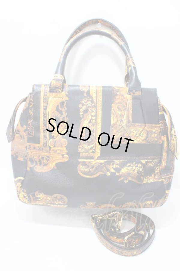 画像2: ヴィヴィアンウエストウッド 中古 / VW FRAME バッグ  ブラックｘゴールド  Y-25-09-07-053-ba-YM-ZY (2)