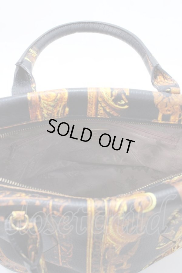 画像5: ヴィヴィアンウエストウッド 中古 / VW FRAME バッグ  ブラックｘゴールド  Y-25-09-07-053-ba-YM-ZY (5)