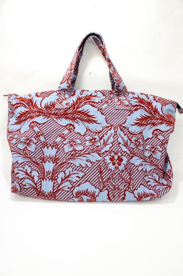 画像2: ヴィヴィアンウエストウッド 中古 / ブロケードフラワートートバッグ  ブルーｘレッド  Y-25-09-07-055-ba-YM-ZY (2)