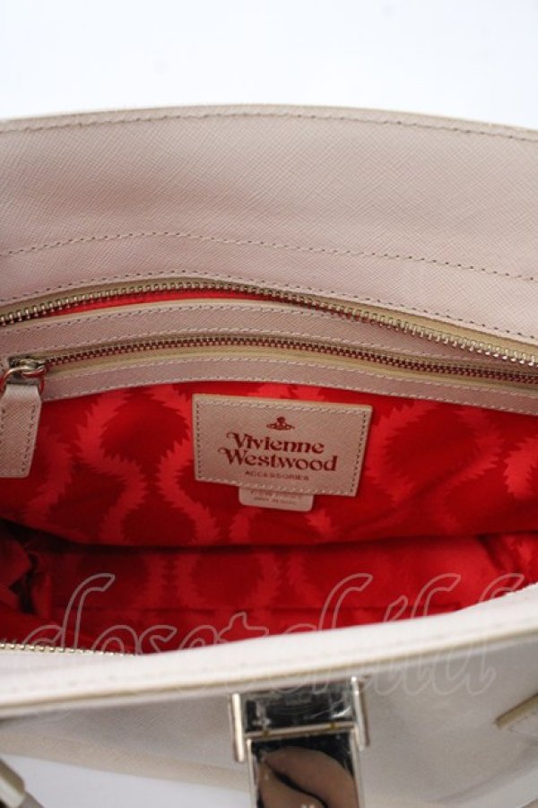 画像7: ヴィヴィアンウエストウッド 中古 /IO SAFFIANOハンドバッグ  ベージュ  Y-25-09-07-058-ba-SZ-ZY (7)