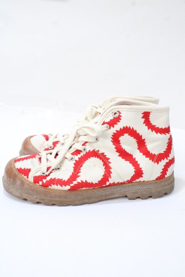 画像2: ヴィヴィアンウエストウッド 中古 / スクイグルスニーカー 39 シロ×レッド  Y-25-09-07-059-sh-SZ-ZY (2)