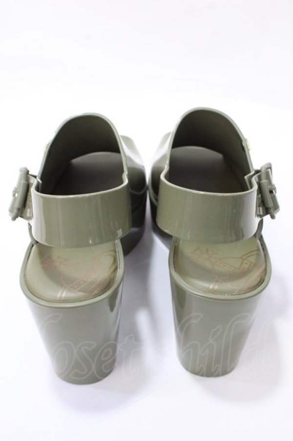 画像3: ヴィヴィアンウエストウッド×Melissa 中古 / MULE AD サンダル 24 カーキ  Y-25-09-07-067-sh-SZ-ZY (3)