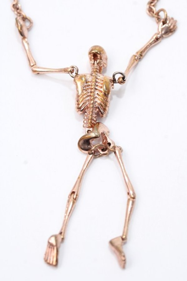 画像2: ヴィヴィアンウエストウッド 中古 / スケルトンネックレス  ピンクゴールド  Y-25-09-07-041-nl-SZ-ZY (2)