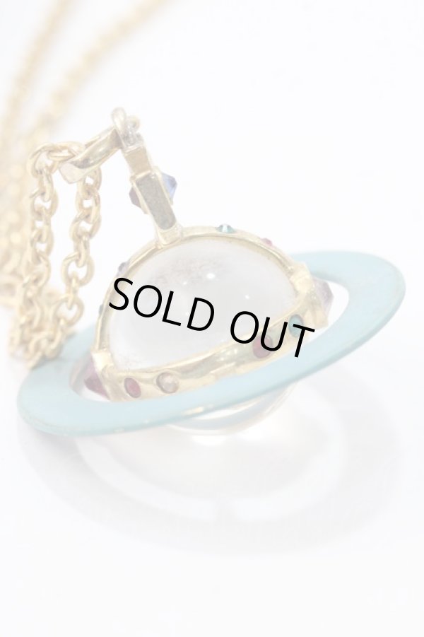 画像3: ヴィヴィアンウエストウッド 中古 / ブルーサテライトスモールオーブネックレス  ゴールド  Y-25-09-07-042-nl-SZ-ZY (3)