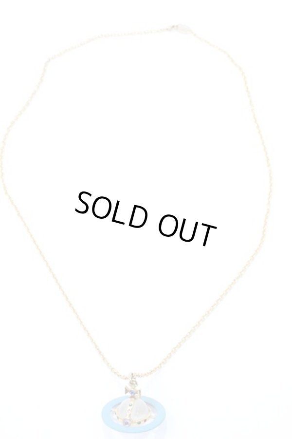 画像6: ヴィヴィアンウエストウッド 中古 / ブルーサテライトスモールオーブネックレス  ゴールド  Y-25-09-07-042-nl-SZ-ZY (6)