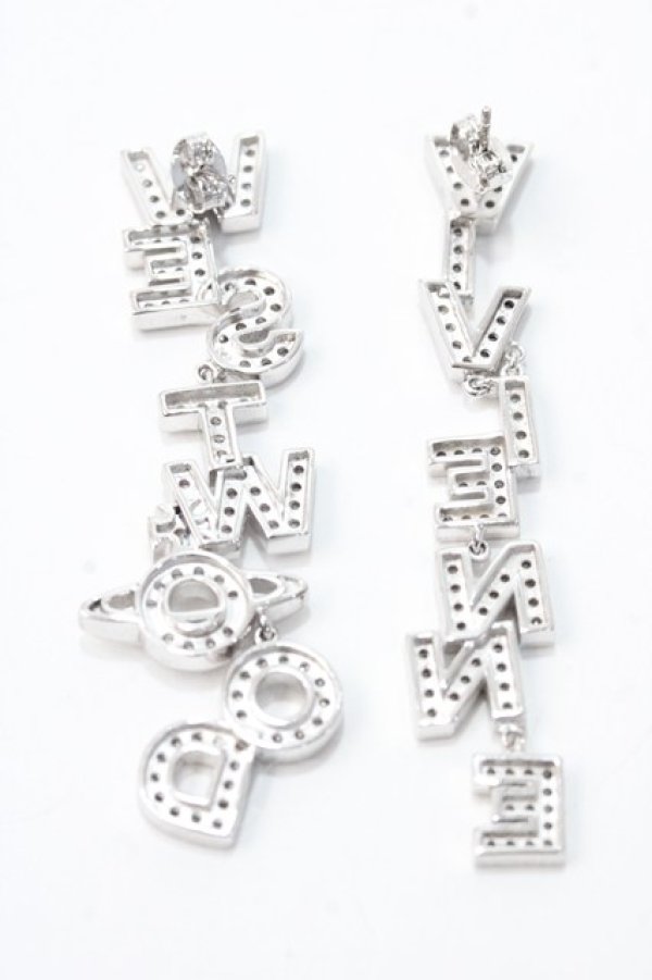 画像2: ヴィヴィアンウエストウッド 中古 / LETTER ピアス  シルバー  Y-25-09-07-045-ac-YM-ZY (2)