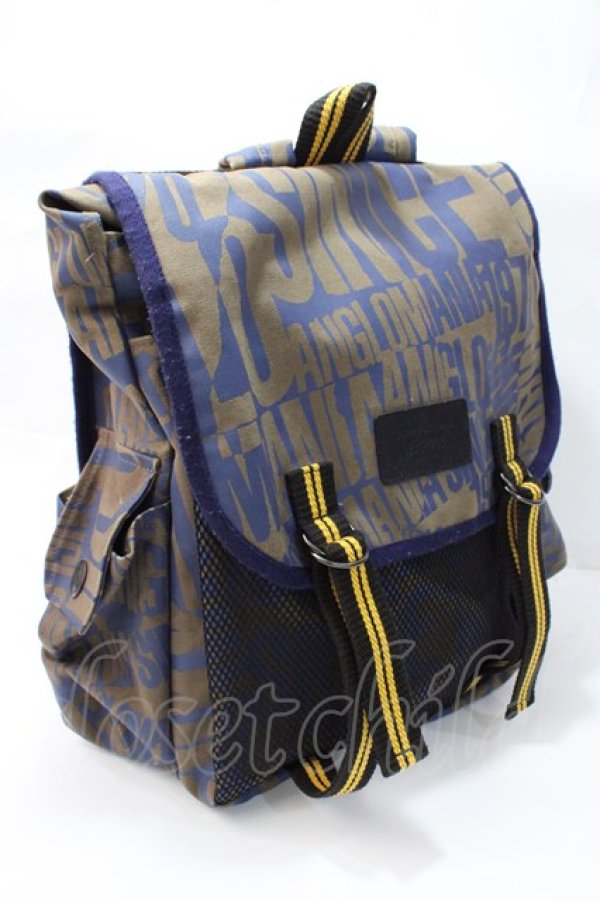 画像2: ANGLOMANIA 中古 / ロゴリュック  ブルー  Y-25-09-07-049-ba-SZ-ZY (2)