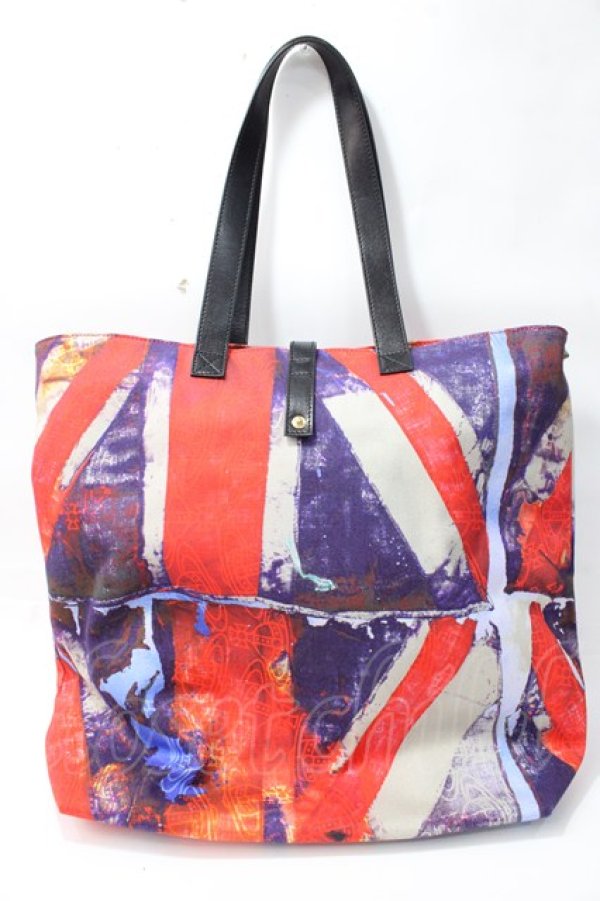 画像2: ヴィヴィアンウエストウッド 中古 / ユニオンジャックトートバッグ   Y-25-09-07-050-ba-SZ-ZY (2)