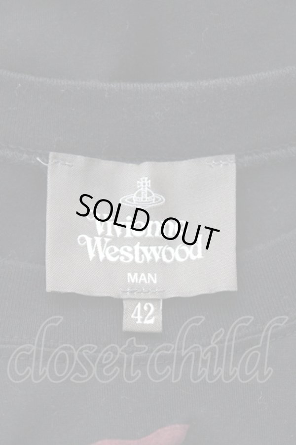 画像3: ヴィヴィアンウエストウッド MAN 中古 / ORB STARSリラックスTシャツ 42 ブラック  Y-25-09-10-026-ts-SZ-ZY (3)