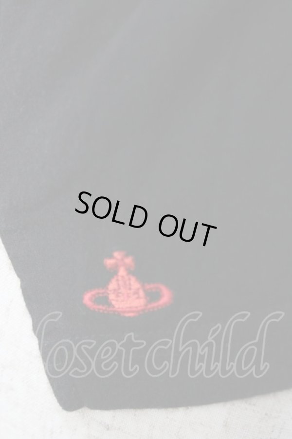 画像3: ヴィヴィアンウエストウッド 中古 / 単色オーブ刺繍スクエアネックカットソー 2 ブラック  Y-25-09-10-027-to-SZ-ZY (3)