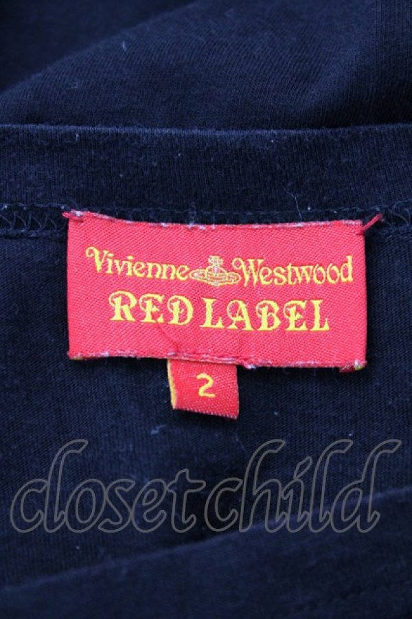 画像4: ヴィヴィアンウエストウッド 中古 / 単色オーブ刺繍スクエアネックカットソー 2 ブラック  Y-25-09-10-027-to-SZ-ZY (4)