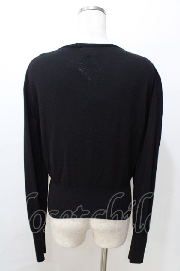 画像2: ヴィヴィアンウエストウッド 中古 / カラーオーブ刺繍カーディガン M ブラック  Y-25-09-10-028-to-SZ-ZY (2)