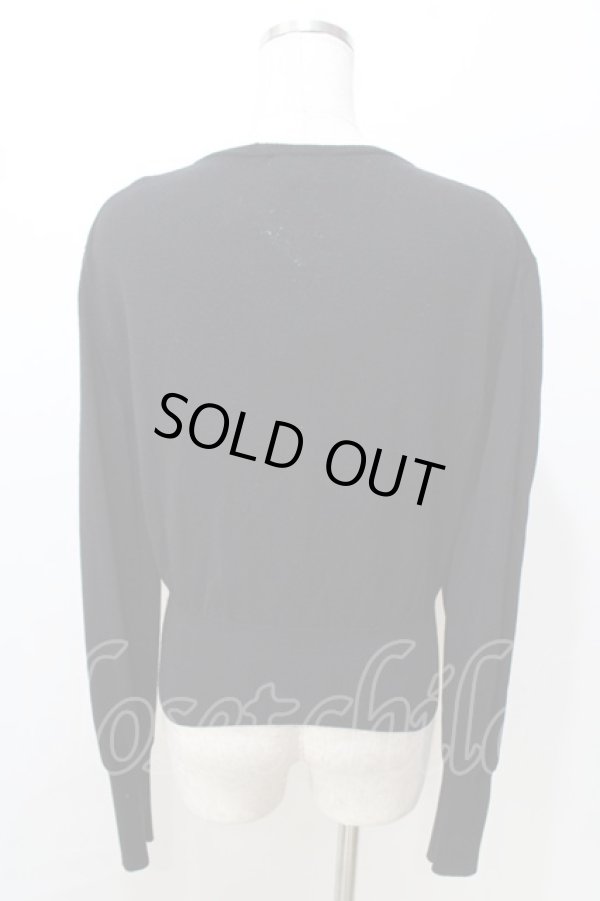 画像2: ヴィヴィアンウエストウッド 中古 / カラーオーブ刺繍カーディガン M ブラック  Y-25-09-10-028-to-SZ-ZY (2)