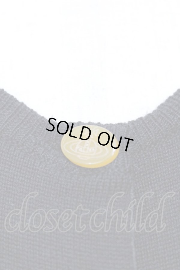 画像4: ヴィヴィアンウエストウッド 中古 / カラーオーブ刺繍カーディガン M ブラック  Y-25-09-10-028-to-SZ-ZY (4)