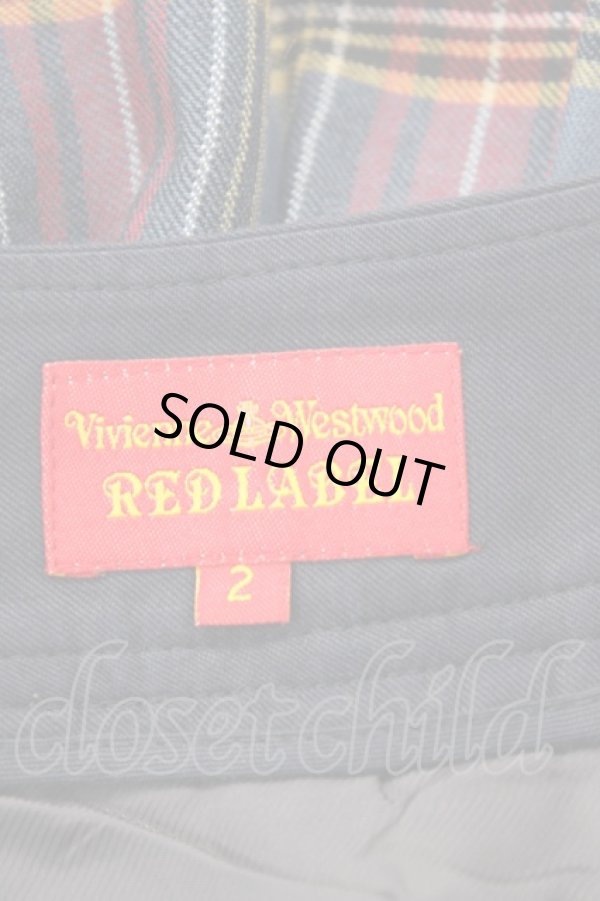 画像5: ヴィヴィアンウエストウッド 中古 / タータンチェック巻キスカート  ブルー  Y-25-09-10-034-sk-AS-ZY (5)