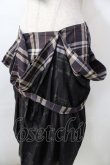画像3: ANGLOMANIA 中古 / リボンベルト付キチェック柄スカート 40 ブラック×パープル  Y-25-09-10-035-sk-SZ-ZY (3)