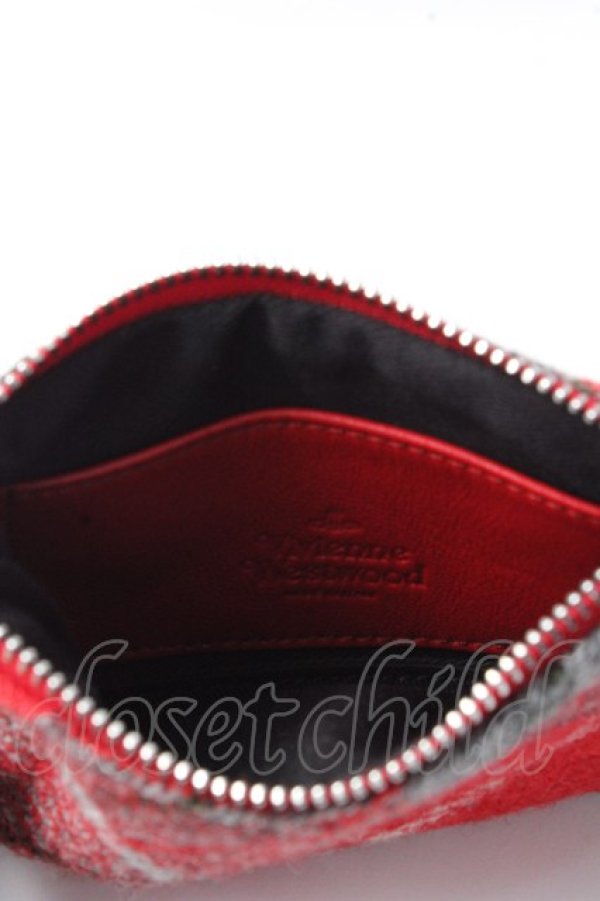 画像4: ヴィヴィアンウエストウッド 中古 / Tartan Wool Coin Purse  レッド  Y-25-09-10-007-gd-SZ-ZY (4)
