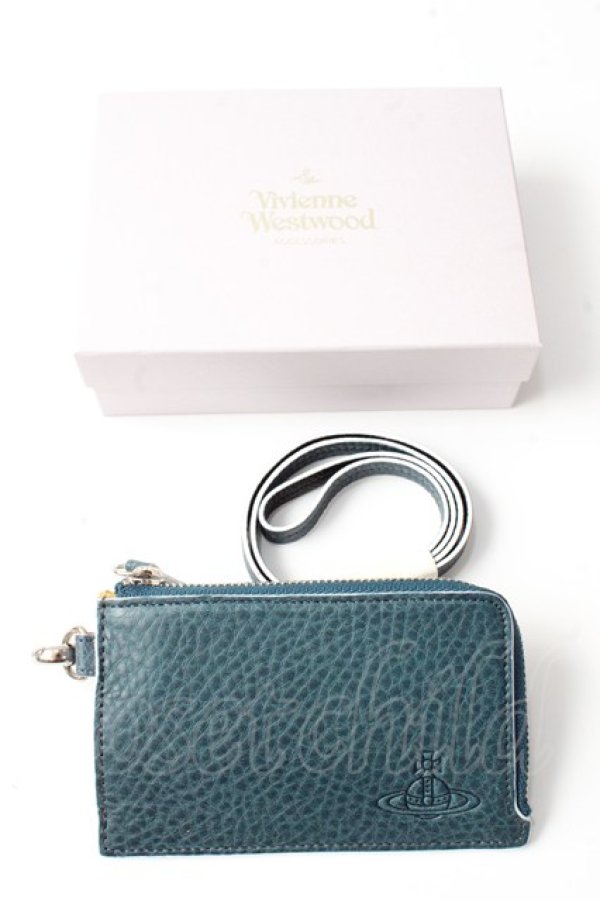 画像4: ヴィヴィアンウエストウッド 中古 / エッジカラー ネックホルダー カードケース  ターコイズブルー  Y-25-09-10-009-gd-SZ-ZY (4)