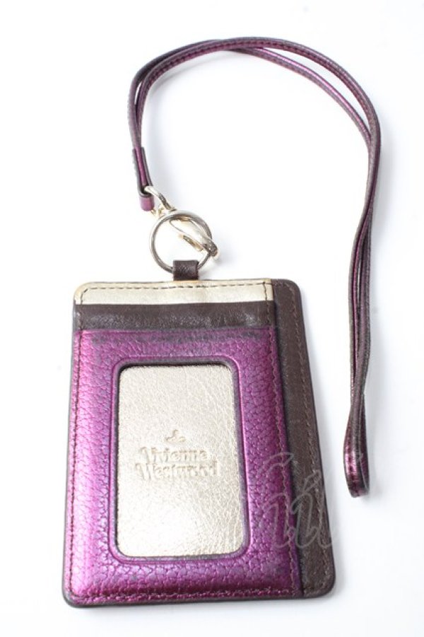 画像2: ヴィヴィアンウエストウッド 中古 / NEBULA パスケース  パープル  Y-25-09-10-010-gd-SZ-ZY (2)