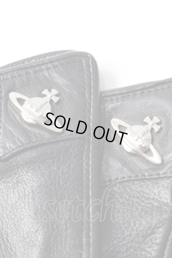 画像3: ヴィヴィアンウエストウッド 中古 / レザーグローブ  ブラック  Y-25-09-10-013-wa-SZ-ZY (3)