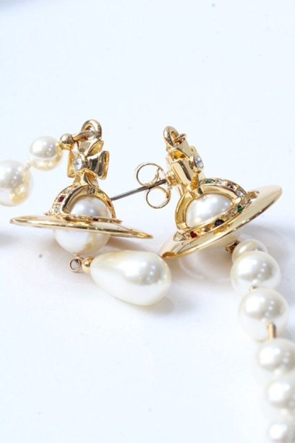 画像3: ヴィヴィアンウエストウッド 中古 / BROKEN PEARL EARRINGS  ゴールド  Y-25-09-10-002-er-SZ-ZY (3)