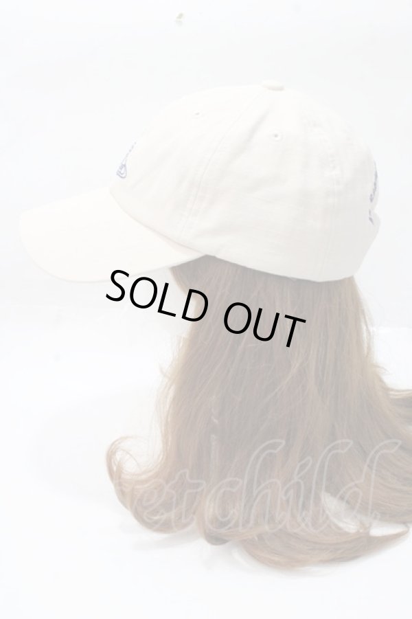 画像2: ヴィヴィアンウエストウッド 中古 / ラインオーブ刺繍キャップ  アイボリー  Y-25-09-10-019-ha-SZ-ZY (2)