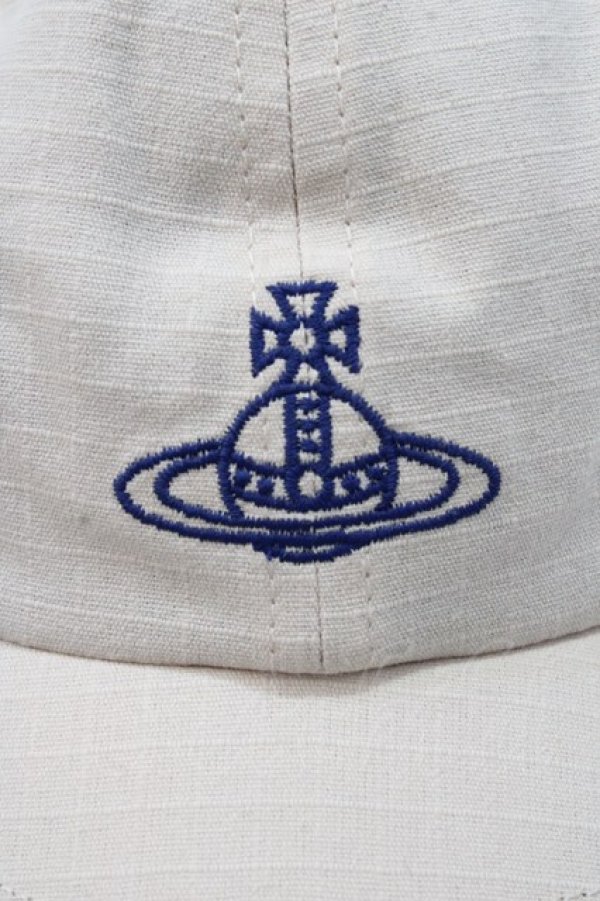 画像5: ヴィヴィアンウエストウッド 中古 / ラインオーブ刺繍キャップ  アイボリー  Y-25-09-10-019-ha-SZ-ZY (5)