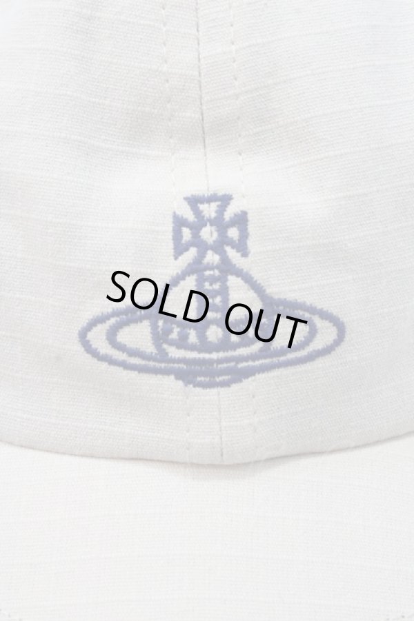 画像5: ヴィヴィアンウエストウッド 中古 / ラインオーブ刺繍キャップ  アイボリー  Y-25-09-10-019-ha-SZ-ZY (5)