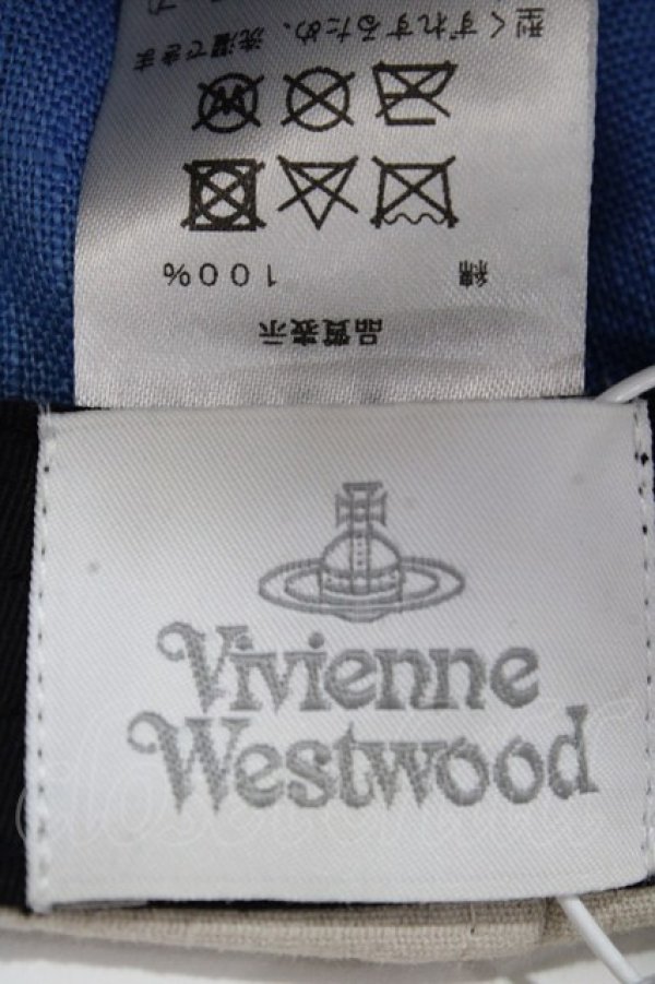 画像6: ヴィヴィアンウエストウッド 中古 / ラインオーブ刺繍キャップ  アイボリー  Y-25-09-10-019-ha-SZ-ZY (6)
