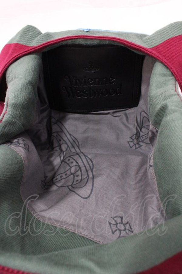 画像3: ヴィヴィアンウエストウッド 中古 / ラガー天竺ボーダーショッパー  グリーン×レッド  Y-25-09-10-021-gd-SZ-ZY (3)